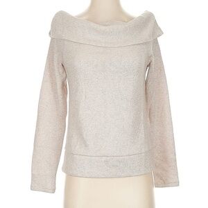 White House Black Market Cream Off-the-Shoulder Sweater
